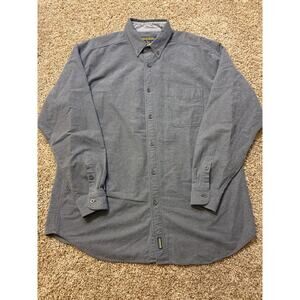 John Rich And Bros Woolrich Gray Button Up Long Sleeve Cotton Mens Size XL